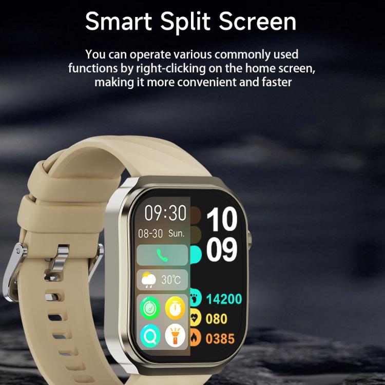 U13 2.2 inch IPS Curved Screen Smart Watch Supports BT Call(Gold)