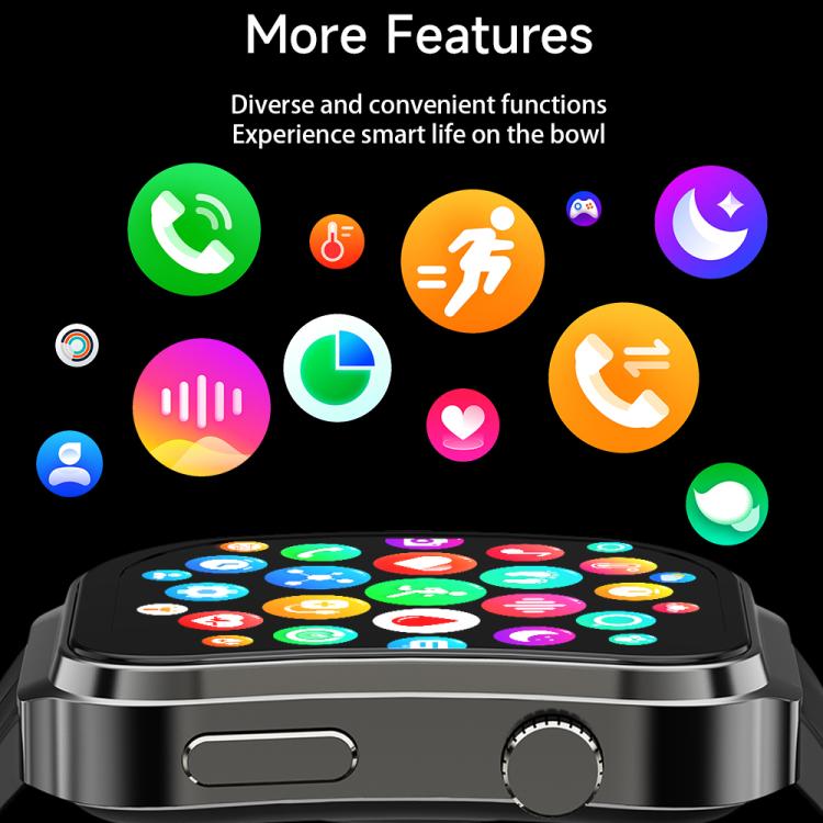 U13 2.2 inch IPS Curved Screen Smart Watch Supports BT Call(Black)