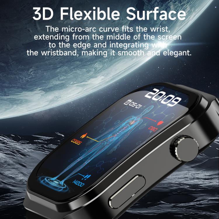 U13 2.2 inch IPS Curved Screen Smart Watch Supports BT Call(Black)
