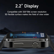 U13 2.2 inch IPS Curved Screen Smart Watch Supports BT Call(Gold)