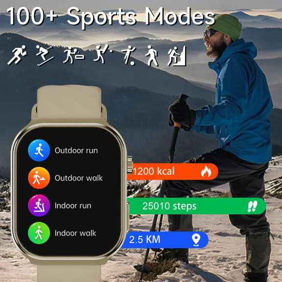 U13 2.2 inch IPS Curved Screen Smart Watch Supports BT Call(Black)