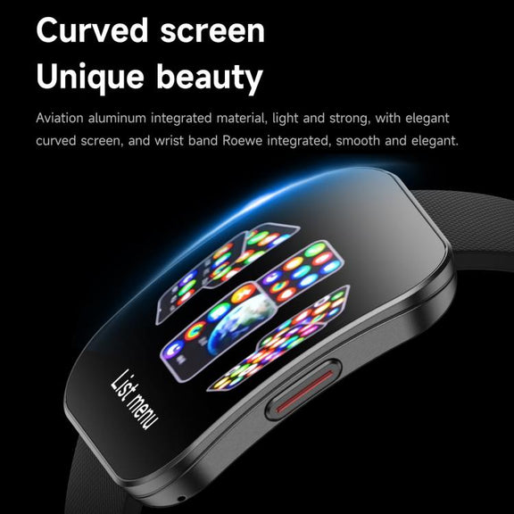 U17 1.85 inch Ultra-thin Curved Screen IP68 Sports Smart Watch(Black)