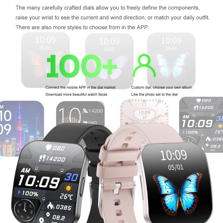 U17 1.85 inch Ultra-thin Curved Screen IP68 Sports Smart Watch(Black)