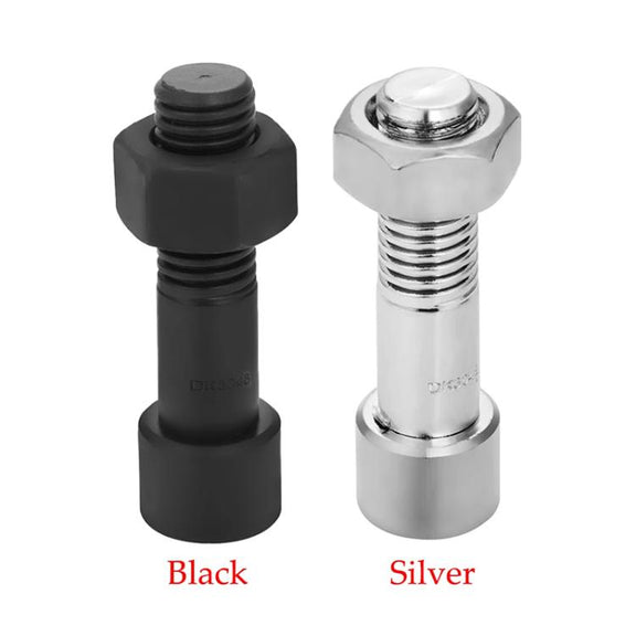 Simulation Spare Tire Screw Capsule Medicine Storage Tank Pill Storage Organizer(Silver)