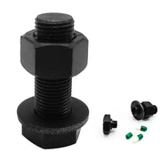 Hexagonal Washer Metal Screw Medicine Storage Tank Travel Capsule Pill Storage Box(Black)