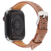 For Apple Watch 46mm / 49mm / 45mm / 44mm Silk Microfiber Leather Watch Band(Brown)