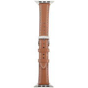 For Apple Watch 46mm / 49mm / 45mm / 44mm Silk Microfiber Leather Watch Band(Brown)