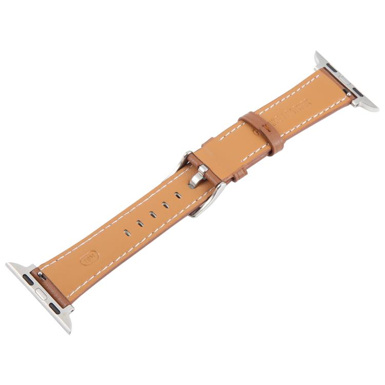 For Apple Watch 46mm / 49mm / 45mm / 44mm Silk Microfiber Leather Watch Band(Brown)