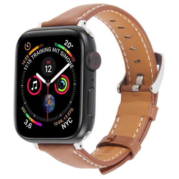 For Apple Watch 46mm / 49mm / 45mm / 44mm Silk Microfiber Leather Watch Band(Brown)