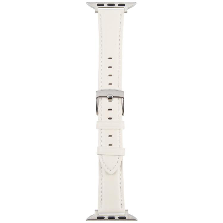 For Apple Watch 46mm / 49mm / 45mm / 44mm Silk Microfiber Leather Watch Band(White)