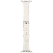 For Apple Watch 46mm / 49mm / 45mm / 44mm Silk Microfiber Leather Watch Band(White)