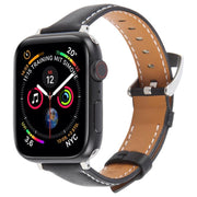 For Apple Watch 42mm / 41mm / 40mm / 38mm Silk Microfiber Leather Watch Band(Black)