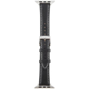 For Apple Watch 42mm / 41mm / 40mm / 38mm Silk Microfiber Leather Watch Band(Black)