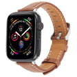 For Apple Watch 42mm / 41mm / 40mm / 38mm Silk Microfiber Leather Watch Band(Brown) - Watch Bands by PMC TechLife | Online Shopping South Africa | PMC TechLife | Buy Now Pay Later Mobicred