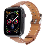 For Apple Watch 42mm / 41mm / 40mm / 38mm Silk Microfiber Leather Watch Band(Brown)