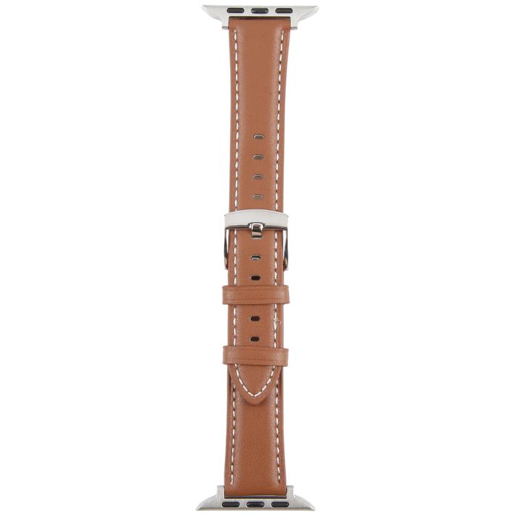 For Apple Watch 42mm / 41mm / 40mm / 38mm Silk Microfiber Leather Watch Band(Brown)
