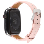 For Apple Watch 42mm / 41mm / 40mm / 38mm Silk Microfiber Leather Watch Band(Pink)