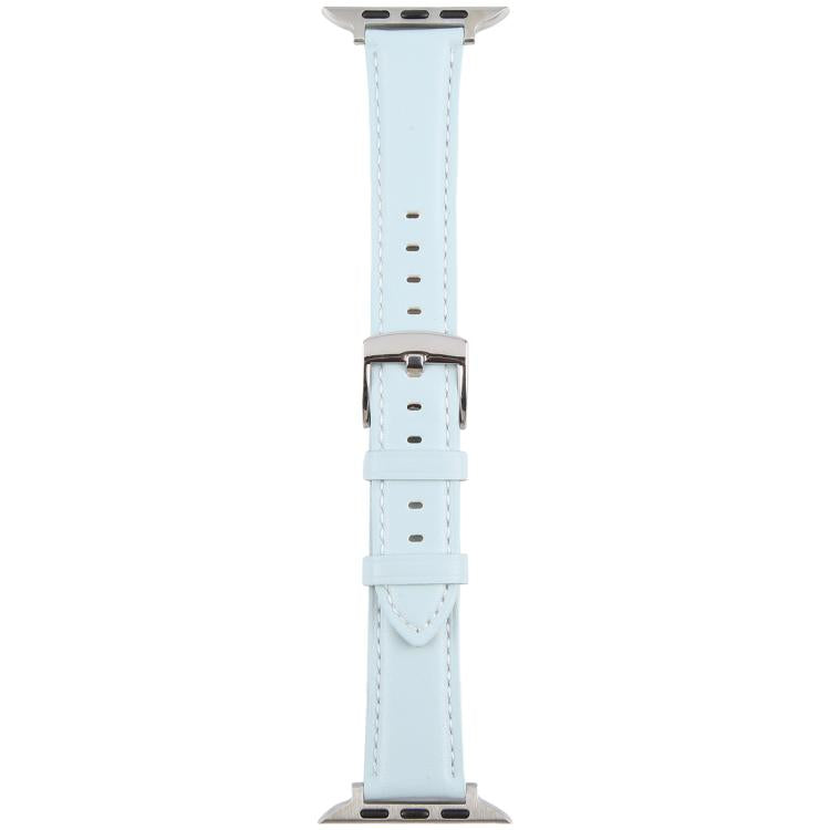 For Apple Watch 42mm / 41mm / 40mm / 38mm Silk Microfiber Leather Watch Band(Blue)