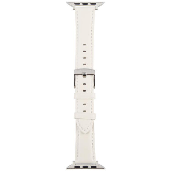 For Apple Watch 42mm / 41mm / 40mm / 38mm Silk Microfiber Leather Watch Band(White)