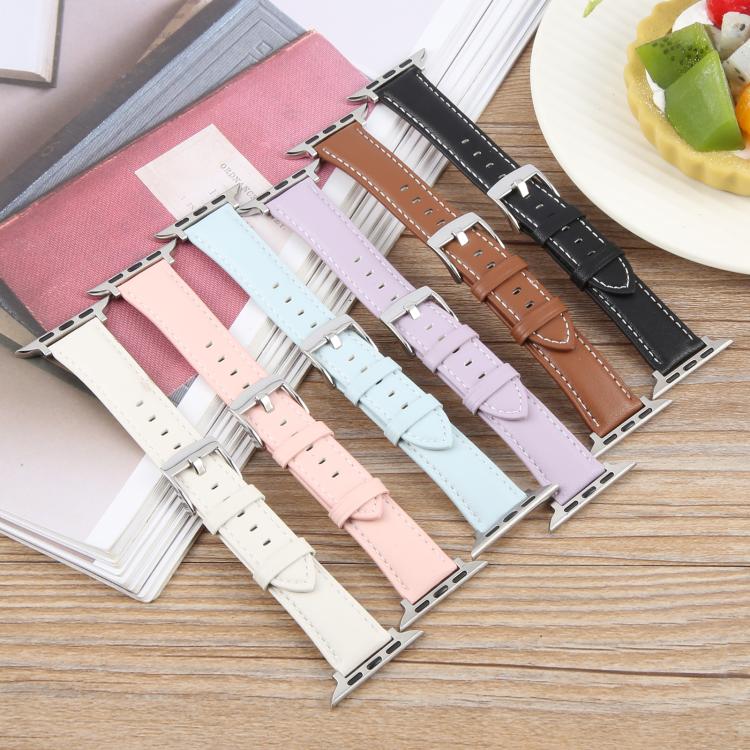 For Apple Watch 46mm / 49mm / 45mm / 44mm Silk Microfiber Leather Watch Band(Pink)