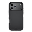 For iPhone 17 Pro Kalebol Shockproof PC Hybrid TPU Phone Case with Back Clip(Black) - free shipping - PMC TechLife - Order now!