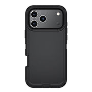 For iPhone 17 Pro Kalebol Shockproof PC Hybrid TPU Phone Case with Back Clip(Black)