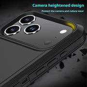 For iPhone 17 Air Kalebol Shockproof PC Hybrid TPU Phone Case with Back Clip(Black)