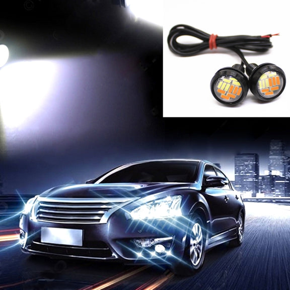 10 PCS 23mm 12LEDs SMD-4014 DC9-80V Motorcycle Eagle Eye Light(White and Yellow Light)