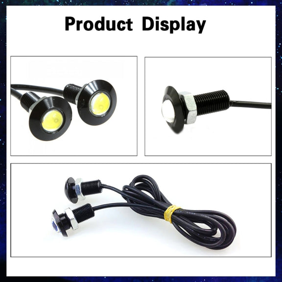 10 PCS 23mm 1.5W DC9-80V Motorcycle Eagle Eye Light Single Lens(White Light)