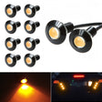 10 PCS 23mm 1.5W DC9-80V Motorcycle Eagle Eye Light Single Lens(Yellow Light) - Eagle Eye Lights by PMC TechLife | Online Shopping South Africa | PMC TechLife | Buy Now Pay Later Mobicred