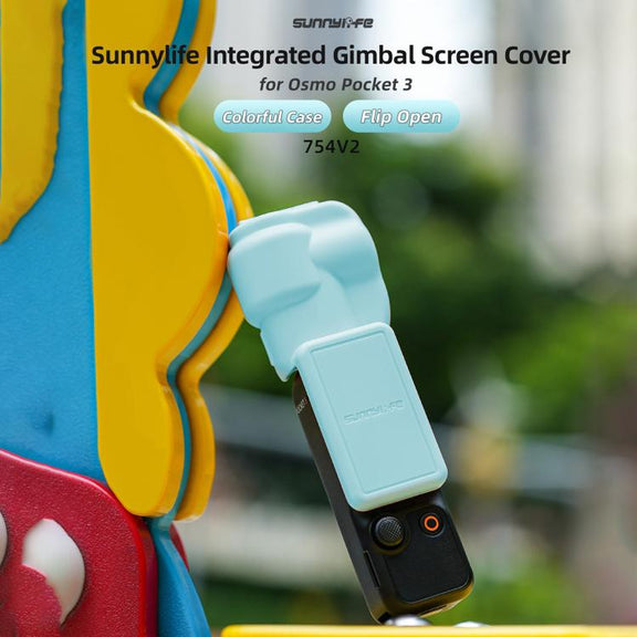 For DJI OSMO Pocket 3 Sunnylife Colorful Gimbal Cover Camera Protector Screen Protective Case(Blue)