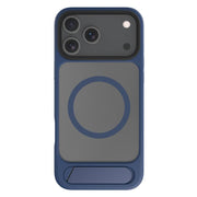 For iPhone 17 Pro Max Kalebol MagSafe Invisible Tilt Holder PC Hybrid TPU Case(Navy Blue)
