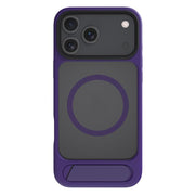 For iPhone 17 Pro Kalebol MagSafe Invisible Tilt Holder PC Hybrid TPU Case(Purple)