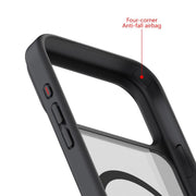For iPhone 17 Pro Kalebol MagSafe Invisible Tilt Holder PC Hybrid TPU Case(Black)