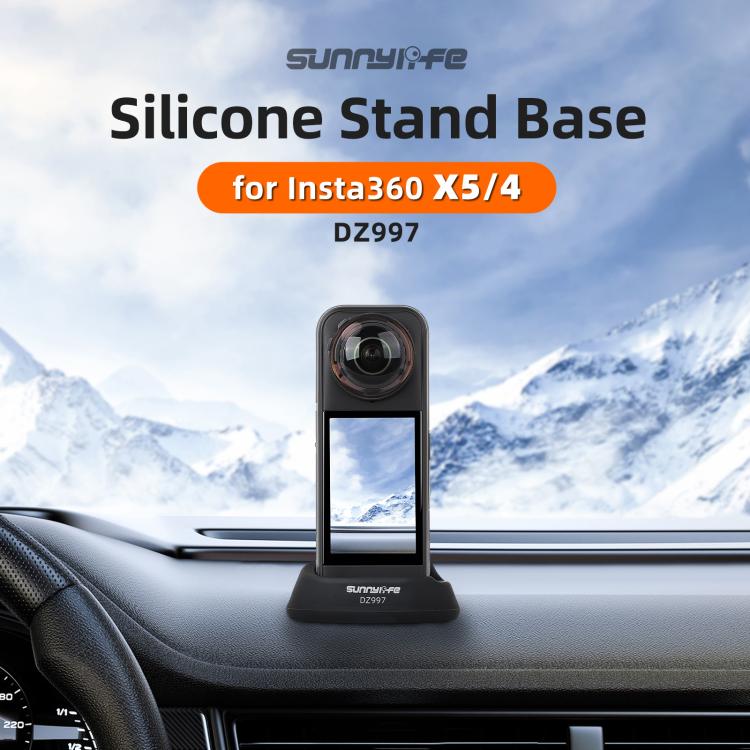 For Insta360 X5 / X4 Sunnylife Silicone Stand Base Car Base(Black)