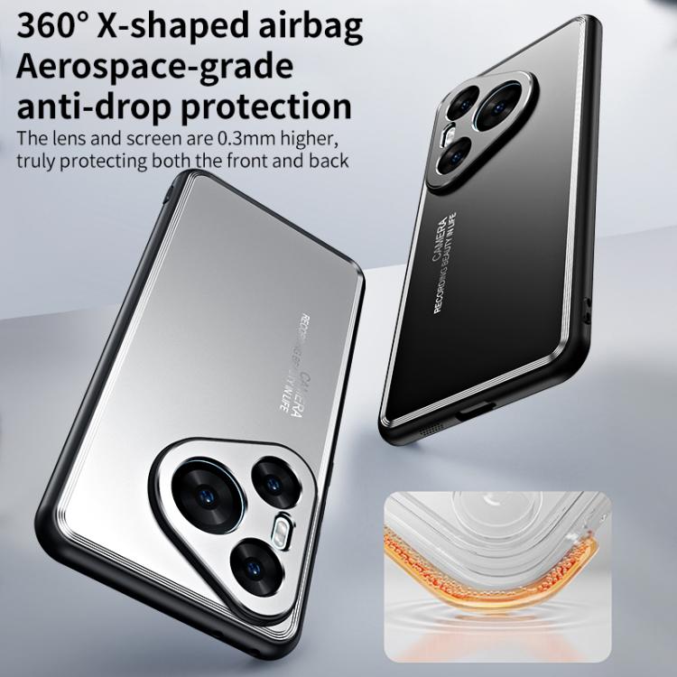For Huawei Pura 80 5G Frosted Metal Phone Case(Silver)