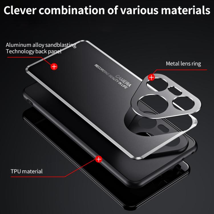 For Huawei Pura 80 5G Frosted Metal Phone Case(Black)