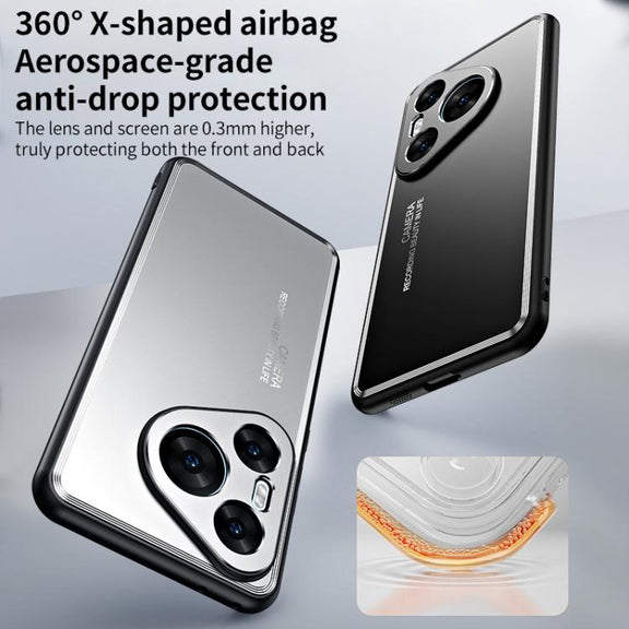 For Huawei Pura 80 5G Frosted Metal Phone Case(Blue)