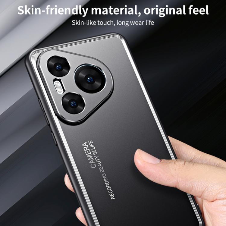 For Huawei Pura 80 5G Frosted Metal Phone Case(Black)