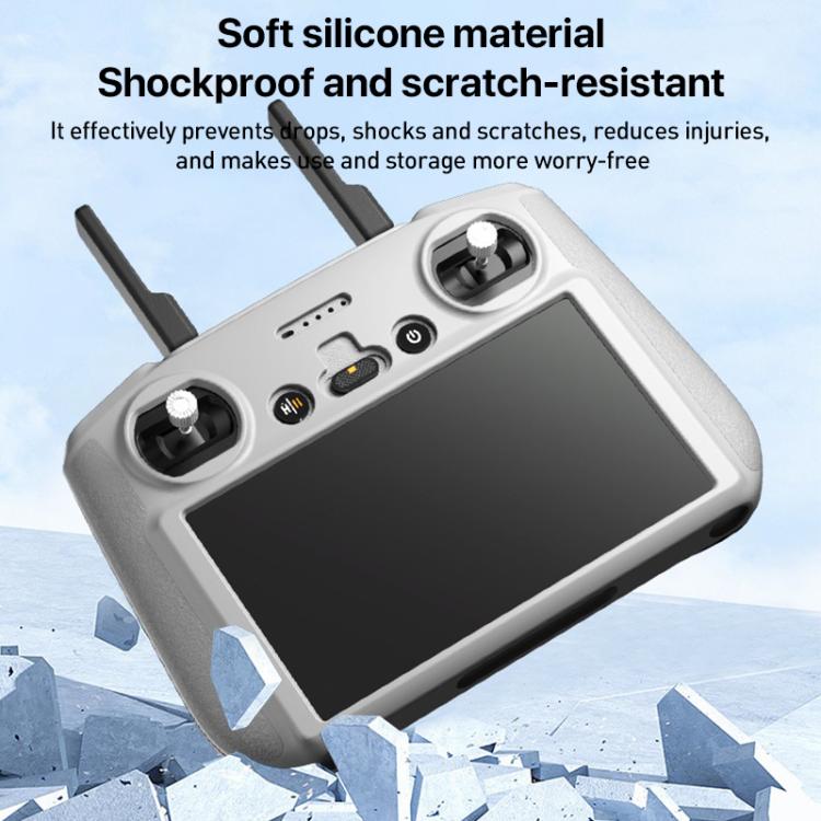 For DJI RC 2 Remote Control Shockproof Anti-scratch Silicone Case(Grey)