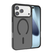 For iPhone 17 Pro Kalebol Metal Lens Frame MagSafe Frosted PC Phone Case(Black)