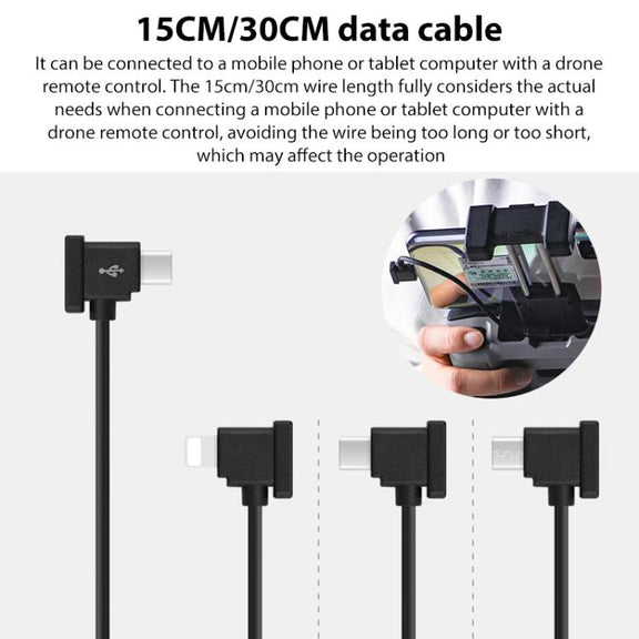 BRDRC Converting Data Cable for DJI Mini 4 Pro / Mavic 3 / Air 2 / Air 2S, Type:30cm Type-C to Type-C