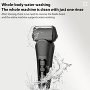 Full Body Washable LED Digital Display Reciprocating Electric Shaver(Exclusive Black + 1 Set of Blades)