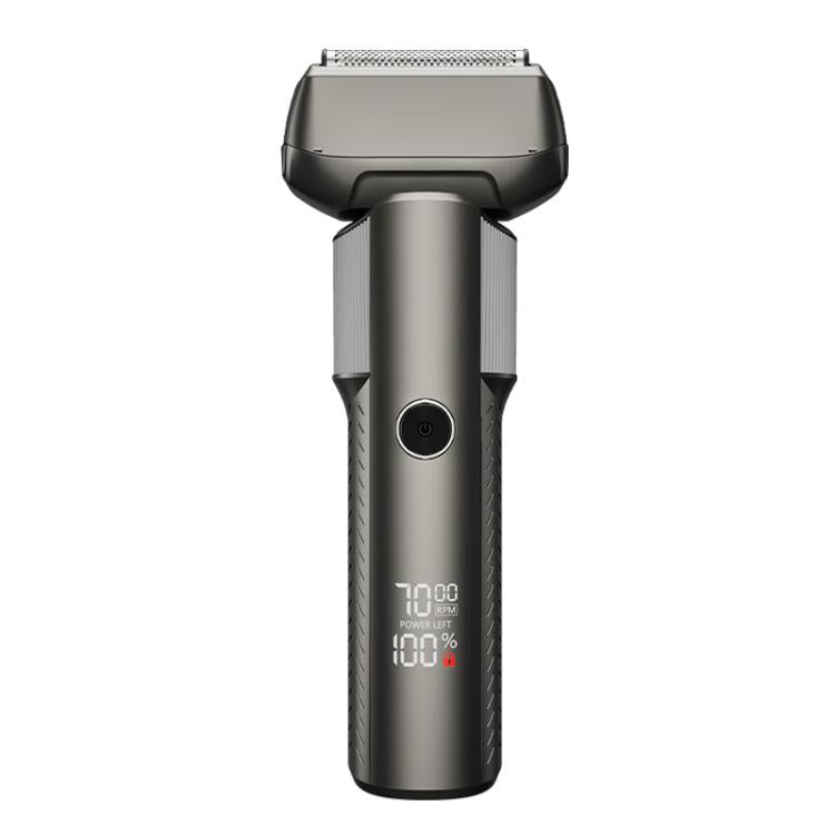 Five-blade Full Body Washable LED Digital Display Reciprocating Electric Shaver(Grey)