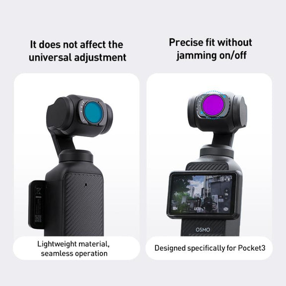 For DJI Osmo Pocket 3 Camera Lens Filter, Filter:Adjustable STAR