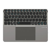 DUX DUCIS OK Fold Series Two-fold Touch Wireless Bluetooth Keyboard Tablet Leather Case(Black)