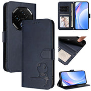 For UMIDIGI G100 Pro Litter Panda Embossing RFID Leather Phone Case with Lanyard(Blue)