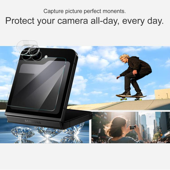 For Samsung Galaxy Z Flip7 FE 1 Sets imak Lens Film + Glass Rear Screen Sticker