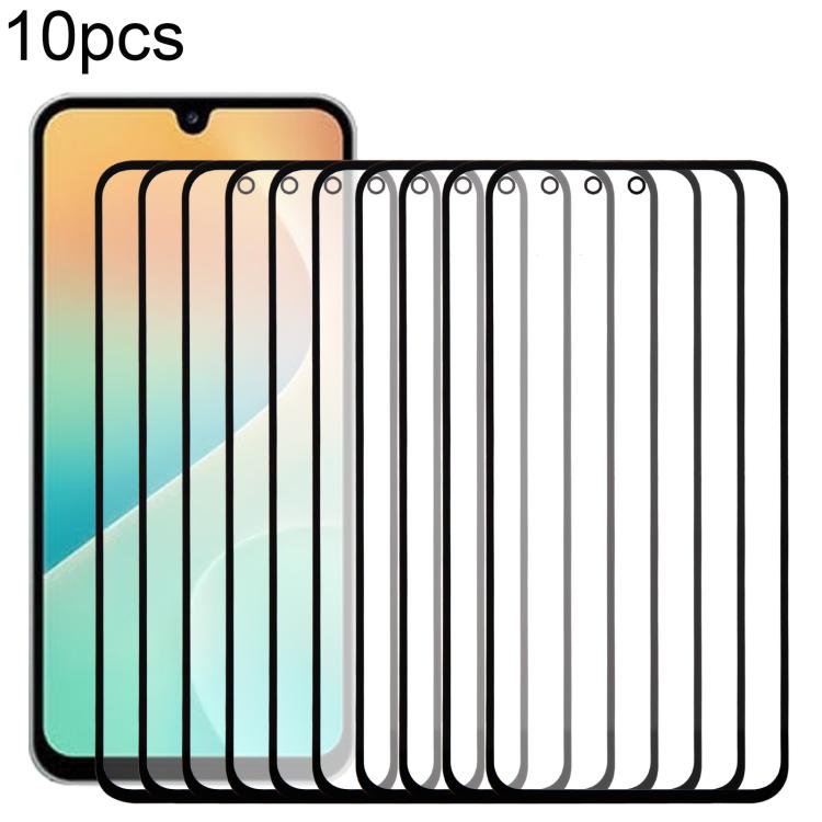 For Samsung Galaxy M36 SM-M366B 10pcs Front Screen Outer Glass Lens with OCA Optically Clear Adhesive
