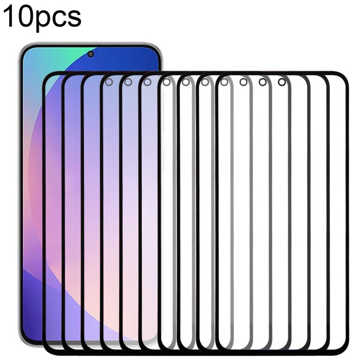 For Samsung Galaxy F56 SM-E566B 10pcs Front Screen Outer Glass Lens with OCA Optically Clear Adhesive